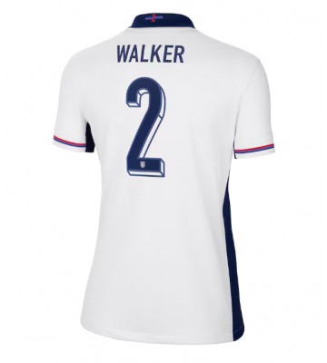 England Kyle Walker #2 Hjemmebanetrøje Dame EM 2024 Kort ærmer